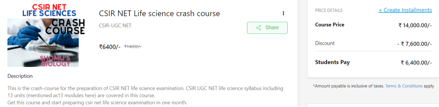 best csir net life science crash course