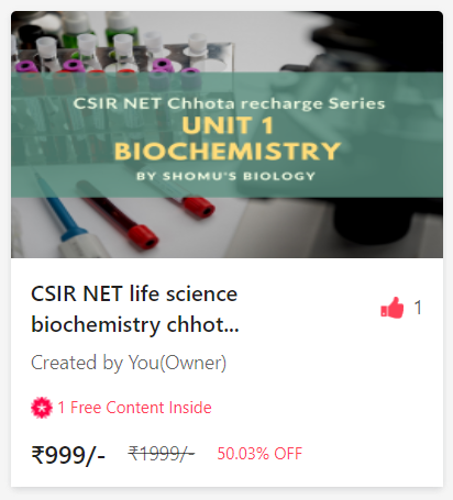 csir net unit 1 biochemistry